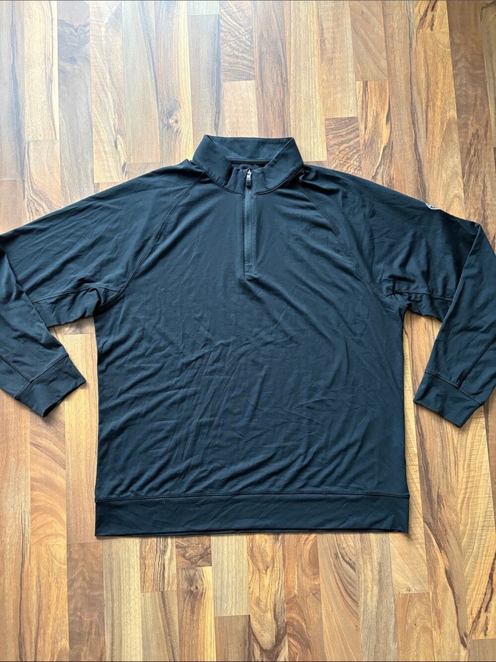 G/FORE Men’s Black Performance Golf Top with Gold Logo Size XL